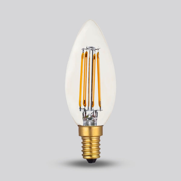 Soho Lighting E14 Classic Clear Candle Dimmable LED Bulb C35, 4W, 2700K
