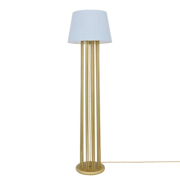 Mullan Banjul Floor Lamp — Satin Brass