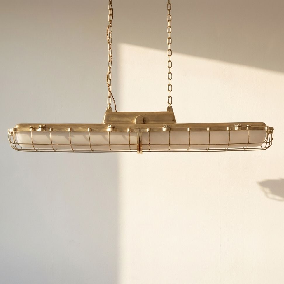 Warwick Brass Industrial Strip Large Pendant