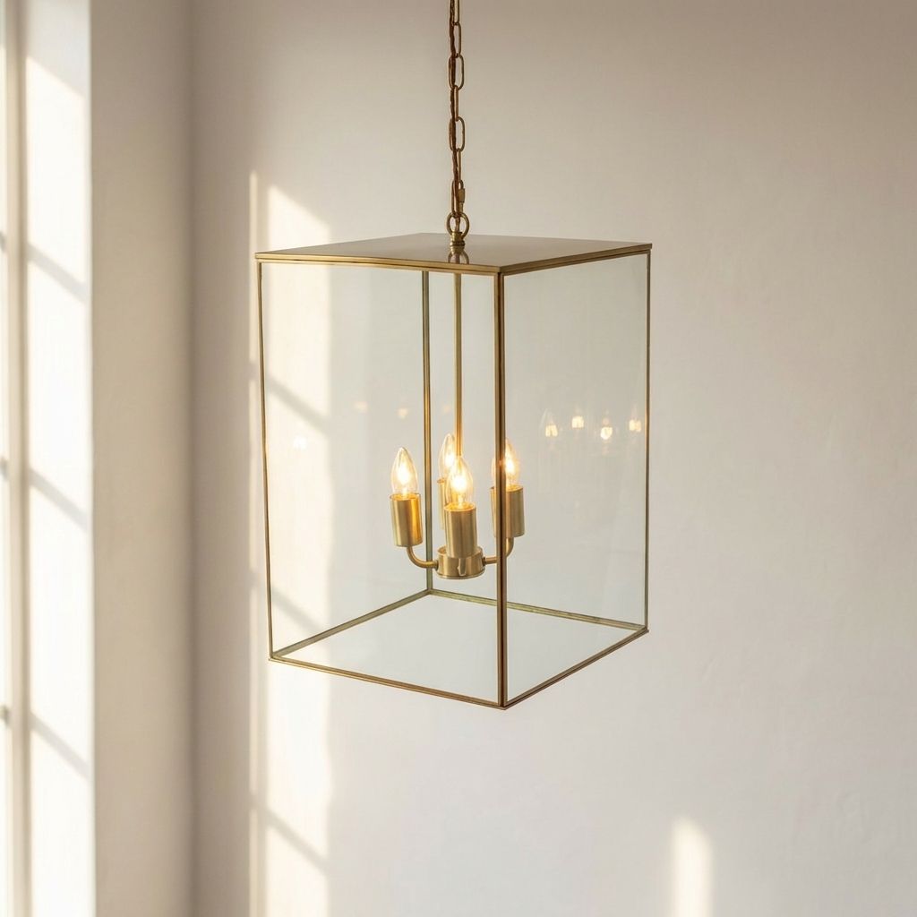 Langdon Lantern Pendant Medium Brass