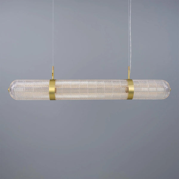 Mullan Ashford Linear LED Pendant Light — Antique Brass