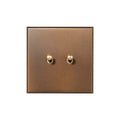 Aged Brass 2 Gang 20A 2 Way Toggle Switch