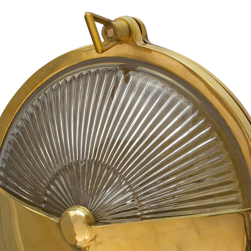 Carlisle Half Cover IP65 Polished Solid Brass Wall Light