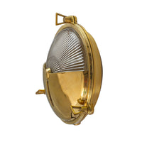 Carlisle Half Cover IP65 Polished Solid Brass Wall Light