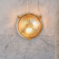 Carlisle Trine IP65 Polished Solid Brass Prismatic Glass Wall Light