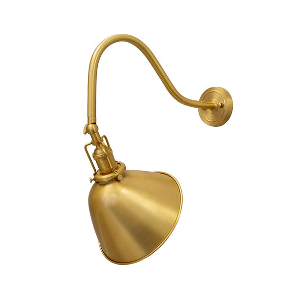 Claridge Lacquered Antique Solid Brass Reading & Picture Wall Light