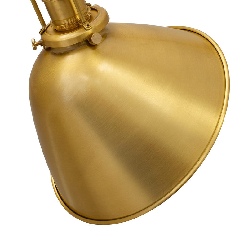 Claridge Lacquered Antique Solid Brass Reading & Picture Wall Light