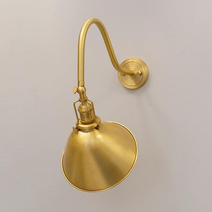 Claridge Lacquered Antique Solid Brass Reading & Picture Wall Light