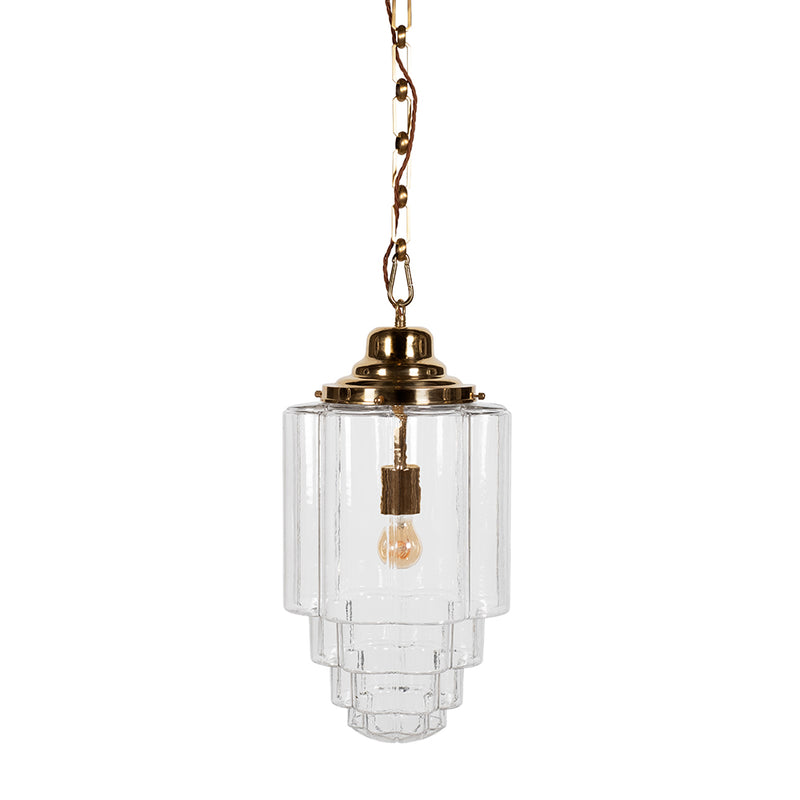 Glasshouse Polished Brass Clear Pendant