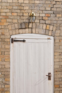 Hopkin IP65 Outdoor & Bathroom Prismatic Glass Polished Solid Brass Wall Light