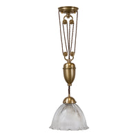 D'Arblay Brass Rise and Fall Adjustable Pendant