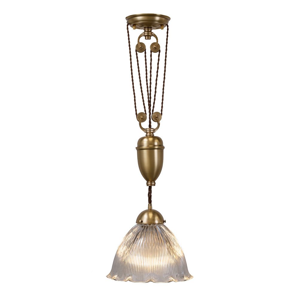 D'Arblay Brass Rise and Fall Adjustable Pendant