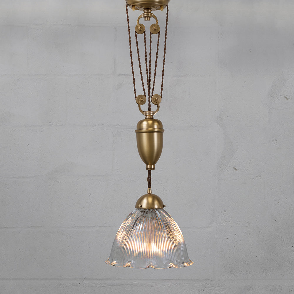 D'Arblay Brass Rise and Fall Adjustable Pendant