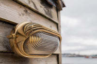 Marlborough Eyelid Prismatic Glass IP65 Solid Brass Bulkhead Wall Light