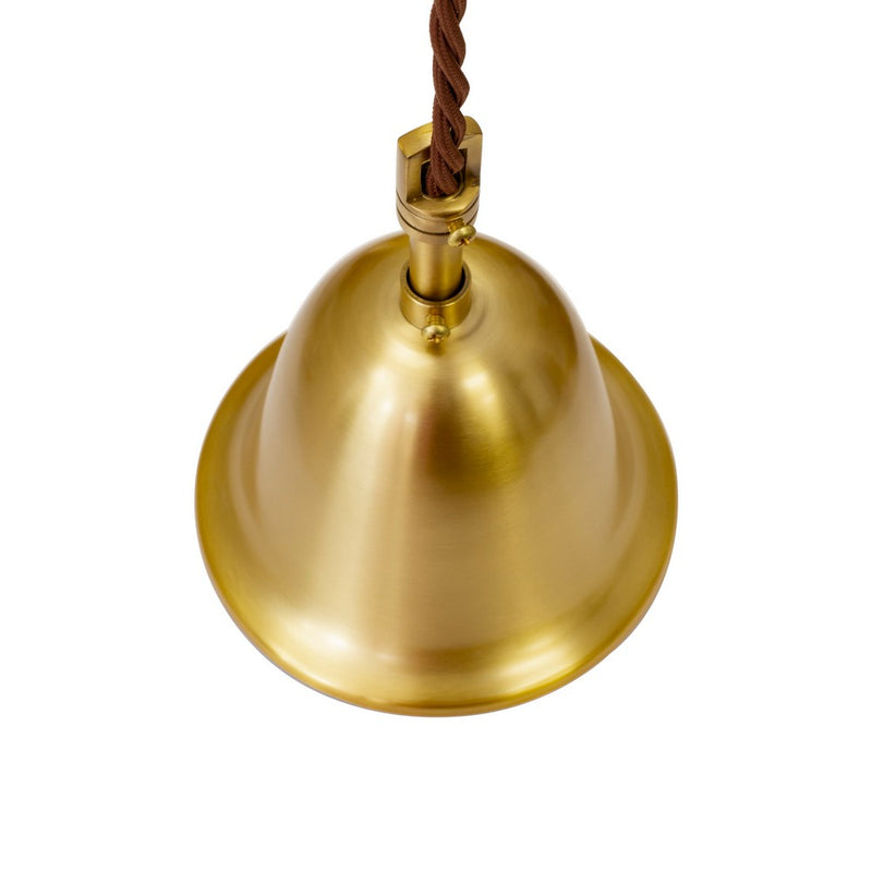 Hollen Lacquered Aged Brass Brimmed Dome Pendant