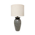 Siddeley Ceramics at Soho Lighting Tall Mombacho Hand-Painted Ceramic Table Lamp — Volcanic Clay