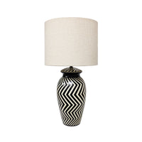 Siddeley Ceramics at Soho Lighting Tall Mombacho Hand-Painted Ceramic Table Lamp — Volcanic Clay