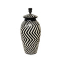 Siddeley Ceramics at Soho Lighting Tall Mombacho Hand-Painted Ceramic Table Lamp — Volcanic Clay