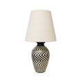 Siddeley Ceramics at Soho Lighting Mombacho Hand-Painted Ceramic Table Lamp — Volcanic Clay