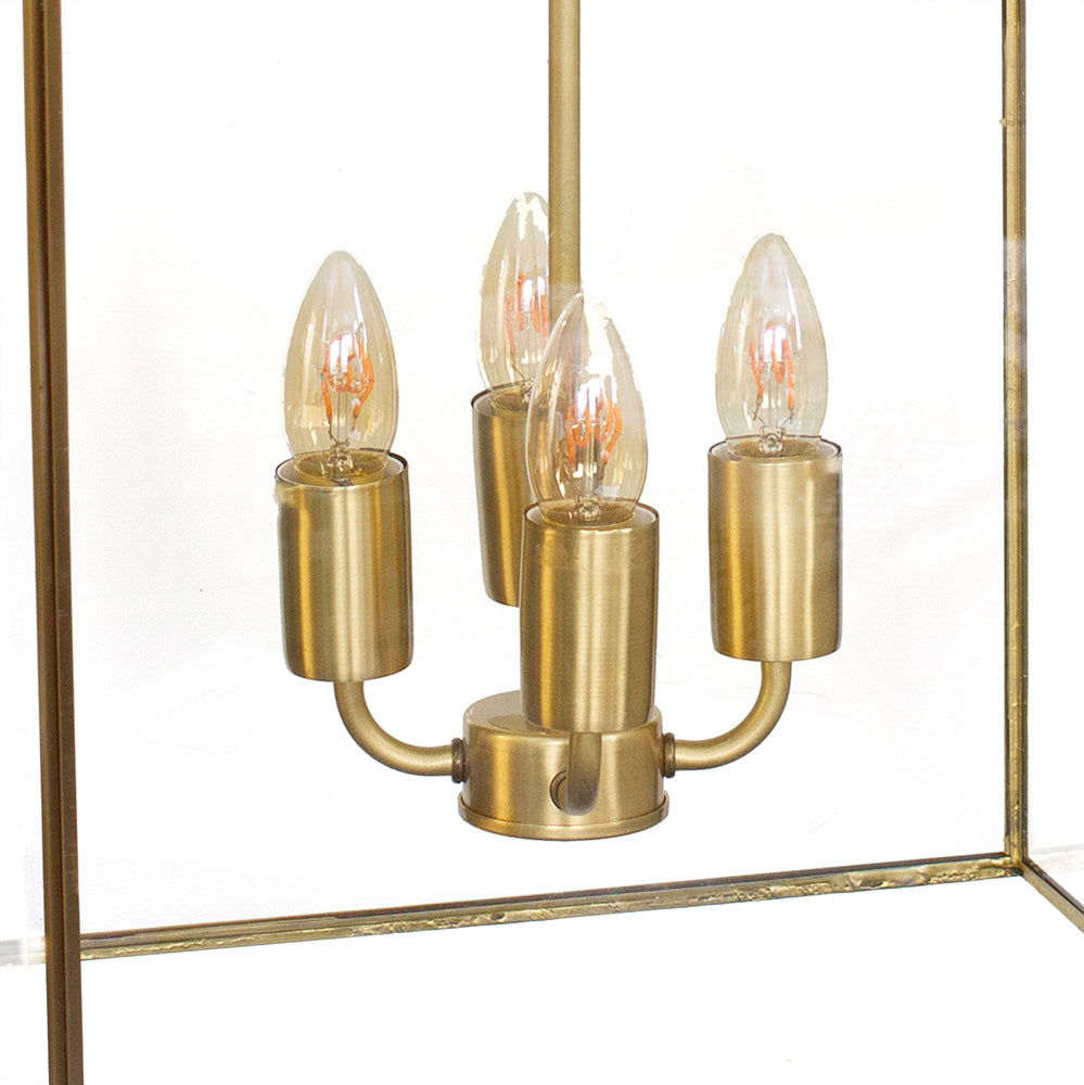 Langdon Lantern Pendant Large Brass