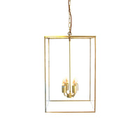 London Lantern Pendant Crossbar Large Brass
