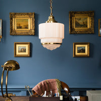 The Dean Pendant Light Lacquered Aged Brass