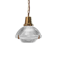 Hollen Polished Brass Brimmed Dome Pendant