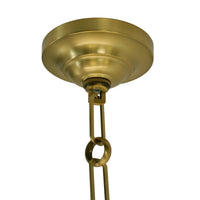 Glasshouse Lacquered Brass Clear Pendant