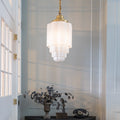 Glasshouse Opal Art Deco Pendant Light — Brass