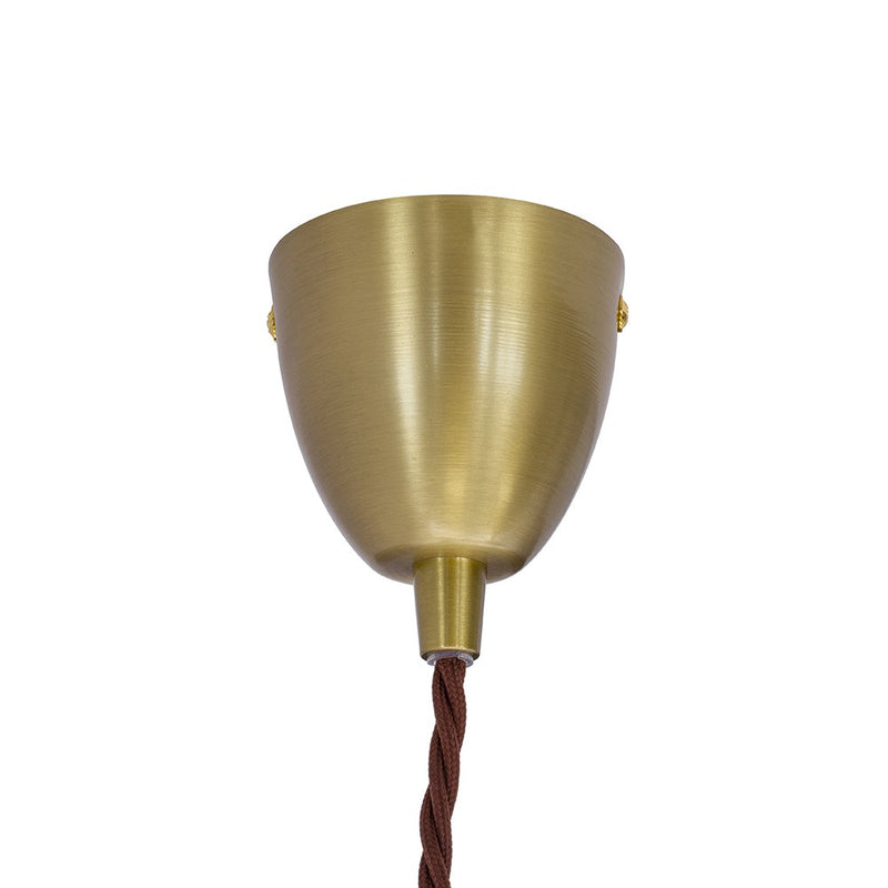 Hollen Acorn Lacquered Antique Brass Prismatic Glass Pendant