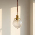 Hollen Acorn Polished Brass Prismatic Glass Pendant