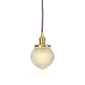 Hollen Acorn Polished Brass Prismatic Glass Pendant