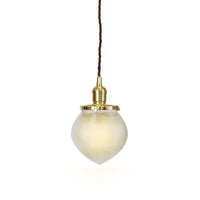 Hollen Acorn Polished Brass Prismatic Glass Pendant