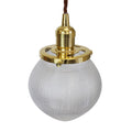 Hollen Acorn Polished Brass Prismatic Glass Pendant