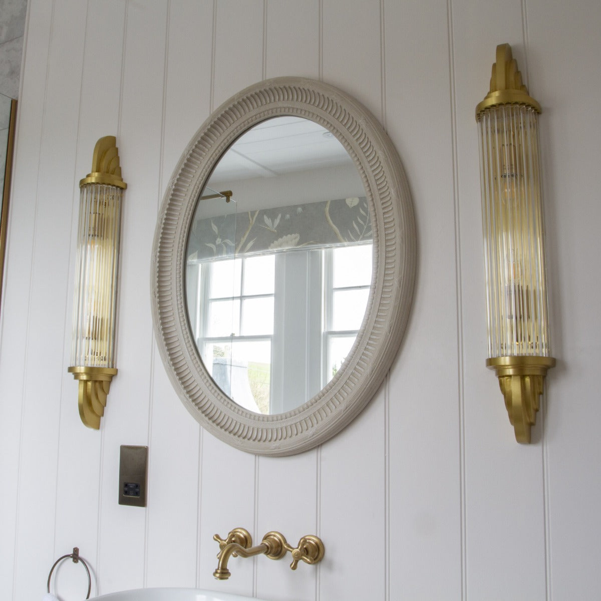 Sheraton Polished Brass IP44 Wall Light