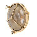 Carlisle Trine IP65 Polished Solid Brass Prismatic Glass Wall Light