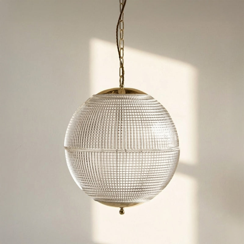 Hollen Globe Classic Polished Brass Pendant