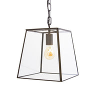 London Geotrapeze Glass Lantern Pendant Small (With Chain)