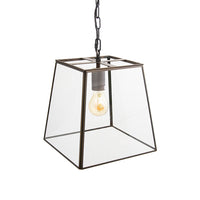 London Geotrapeze Glass Lantern Pendant Small (With Chain)