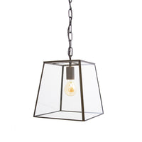 London Geotrapeze Glass Lantern Pendant Small (With Chain)