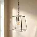 London Geotrapeze Glass Lantern Pendant Small (With Chain)