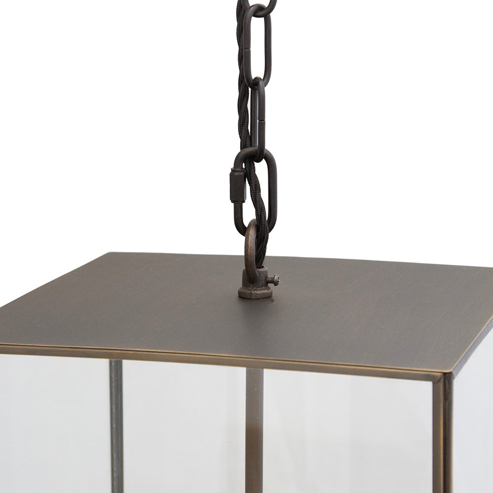 Langdon Lantern Pendant Small Blackened Brass