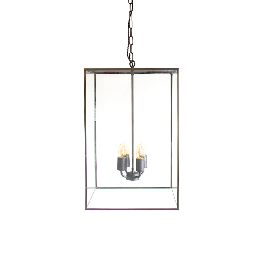 Langdon Lantern Pendant Large Blackened Brass