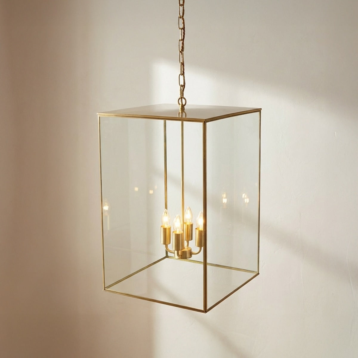 Langdon Lantern Pendant Large Brass