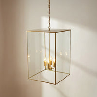 Langdon Lantern Pendant Large Brass
