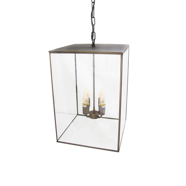 Langdon Lantern Pendant Medium Blackened Brass