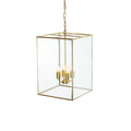 London Lantern Pendant Crossbar Medium Brass