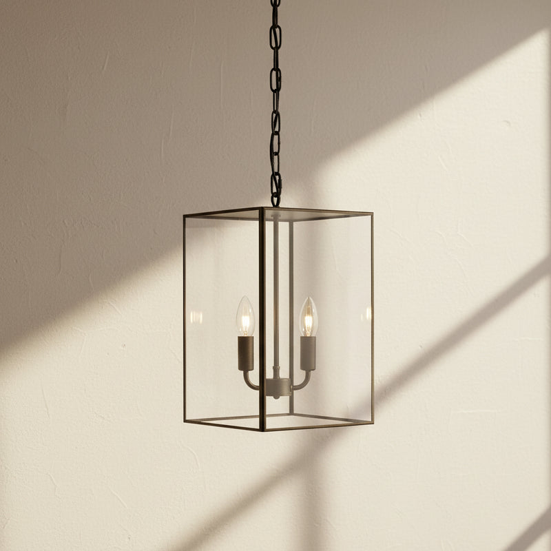 Langdon Lantern Pendant Small Blackened Brass