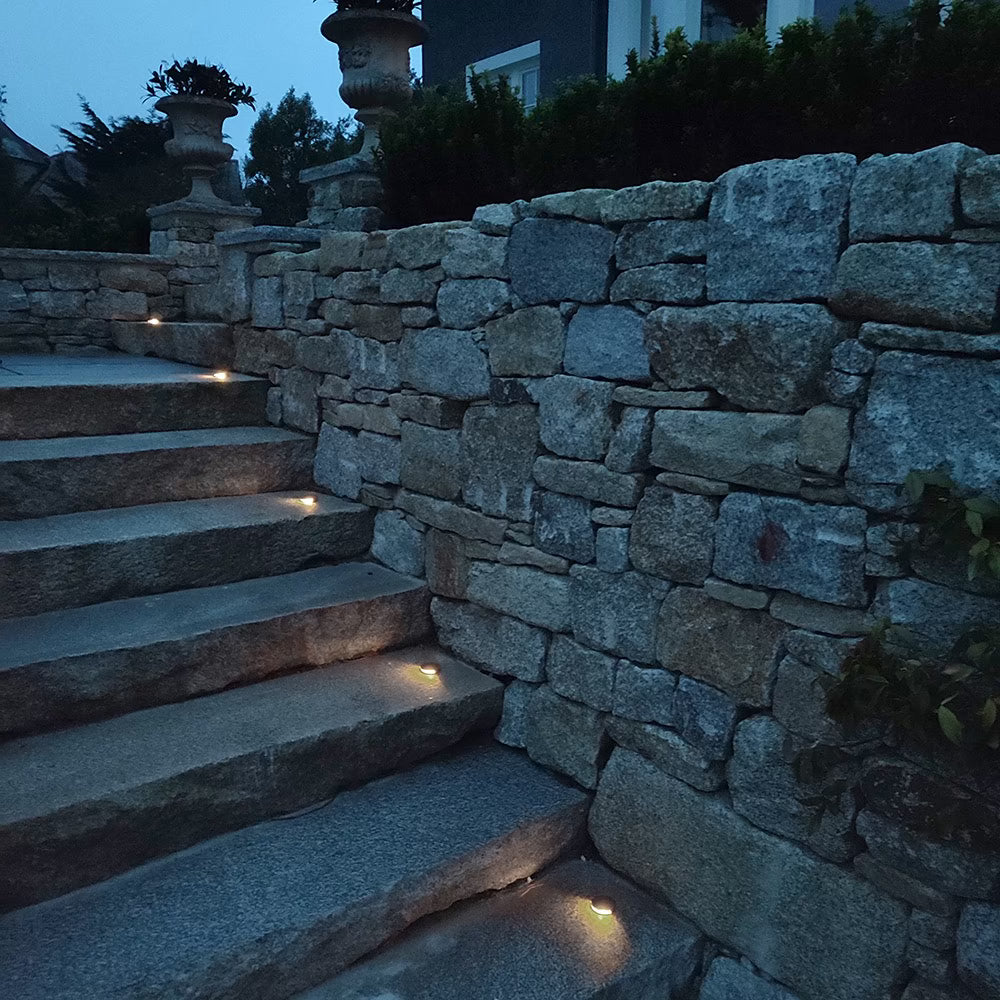 Soho Lighting Chelsea IP68 Solid Brass Step Wall Light 12V DC 4000K with 3 Metre Cable