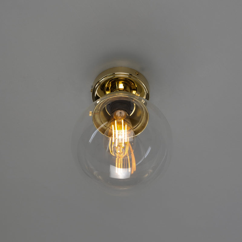 Mullan Deniz Brass Bathroom Ceiling Light in Polished Brass